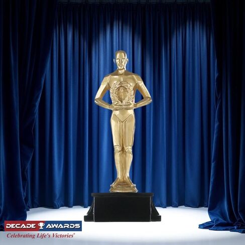 Decade Awards Personalized Male Achievement Trophy - Engraved Golden Achievement Award - Celebrate Success in All Endeavors - Customize Now (8 Inch) in Saudi Arabia