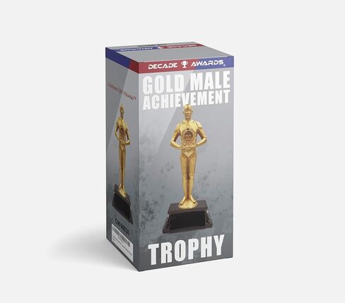 Decade Awards Personalized Male Achievement Trophy - Engraved Golden Achievement Award - Celebrate Success in All Endeavors - Customize Now (8 Inch) in Saudi Arabia