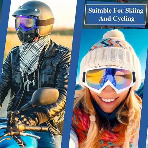 4-Pack Ski Goggles Women Men Snow Sports Snowboard Goggles for Adult and Youth 2 Black 2 White in Saudi Arabia