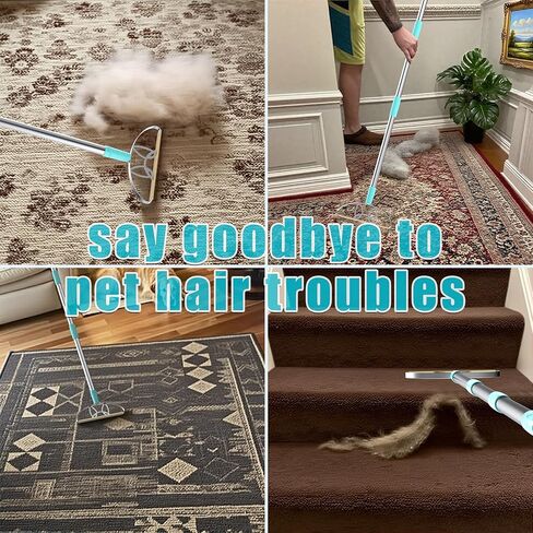 مزيل شعر الحيوانات الأليفة من لينت بلس ومنظف Uptoroot Cleaner Pro خاص متعدد حواف الأقمشة ومشط السجاد من LINTPLUS، مزيل شعر الكلاب والقطط للسجاد والأريكة وأبراج الحيوانات الأليفة (أزرق سماوي) in Kuwait