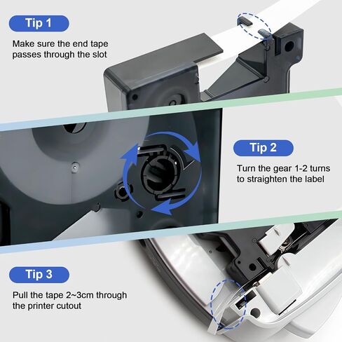Boyeezon متوافق مع Dymo D1 Clear Label Tape 45010 S0720500 استبدال Dymo labelmanager 160 210d 280 360d صانع الملصقات ، 1/2 بوصة × 23 قدم (12 مم × 7 م) ، 3 حزم in Kuwait