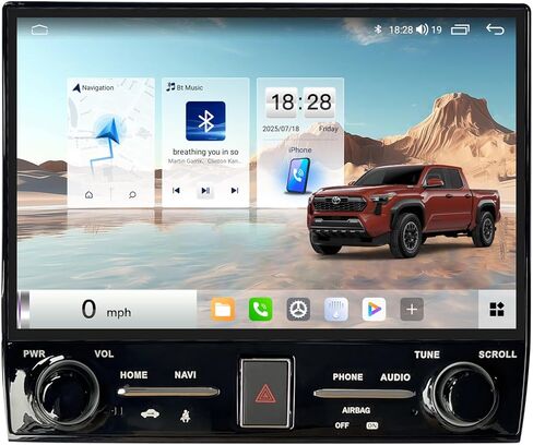 Radio Radio Stereo Stereo Android 14 لـ Toyota Tacoma 2005-2015 Carplay المدمج/Android Auto 10.1 بوصة ، شاشة Tesla نمط IPS اللمس مع GPS الملاحة DSP Bluetooth ، FM WiFi +Camera النسخ الاحتياطي in Kuwait