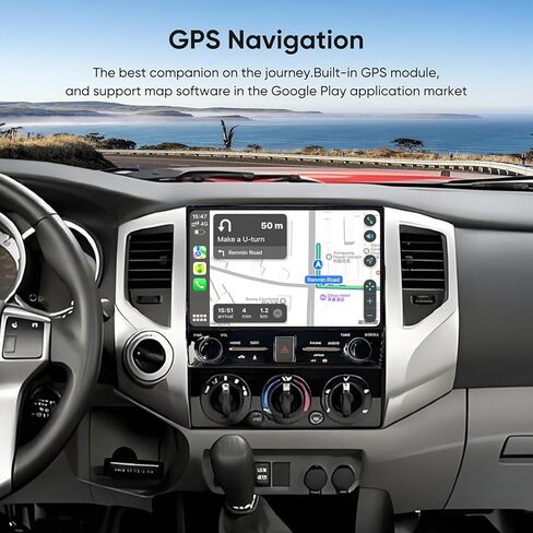 Radio Radio Stereo Stereo Android 14 لـ Toyota Tacoma 2005-2015 Carplay المدمج/Android Auto 10.1 بوصة ، شاشة Tesla نمط IPS اللمس مع GPS الملاحة DSP Bluetooth ، FM WiFi +Camera النسخ الاحتياطي in Kuwait