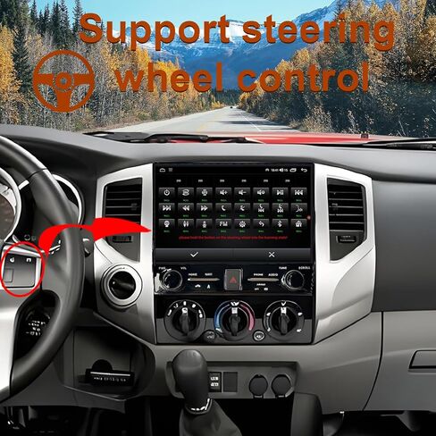 Radio Radio Stereo Stereo Android 14 لـ Toyota Tacoma 2005-2015 Carplay المدمج/Android Auto 10.1 بوصة ، شاشة Tesla نمط IPS اللمس مع GPS الملاحة DSP Bluetooth ، FM WiFi +Camera النسخ الاحتياطي in Kuwait