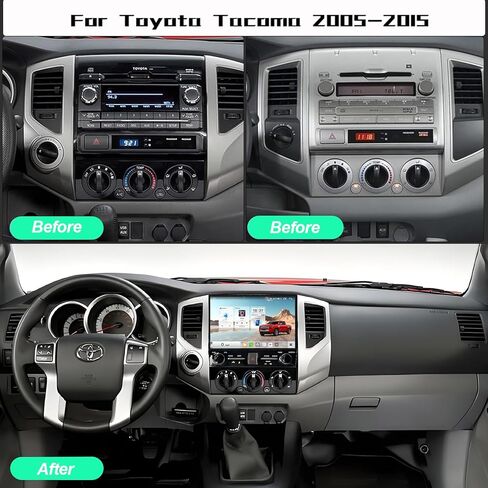 Radio Radio Stereo Stereo Android 14 لـ Toyota Tacoma 2005-2015 Carplay المدمج/Android Auto 10.1 بوصة ، شاشة Tesla نمط IPS اللمس مع GPS الملاحة DSP Bluetooth ، FM WiFi +Camera النسخ الاحتياطي in Kuwait