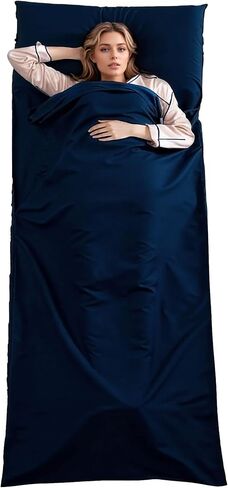 Wind Tour Sleeping Bag Liner Adult Sleep Sack Lightweight Portable Travel Sheets for Hotel Double Sleeping Bag Liners for Camping Backpacking Hotels in Kuwait