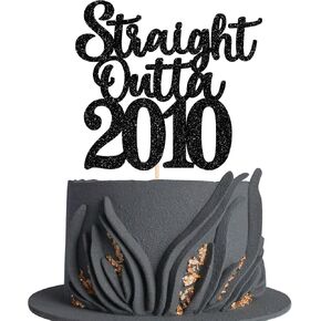 1 Pack 40th Birthday Cake Topper Glitter Straight Outta 1985 Forty Awesome Since 1985 Cake Pick 40 Fabulous Cupcake Decorations for 40th Birthday Wedding Anniversary Party Supplies Silver in Saudi Arabia