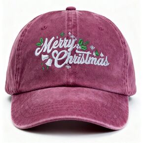 Merry Christmas Baseball Cap Xmas Hat for Men Women, Cotton Embroidered Funny Santa Hat in Saudi Arabia