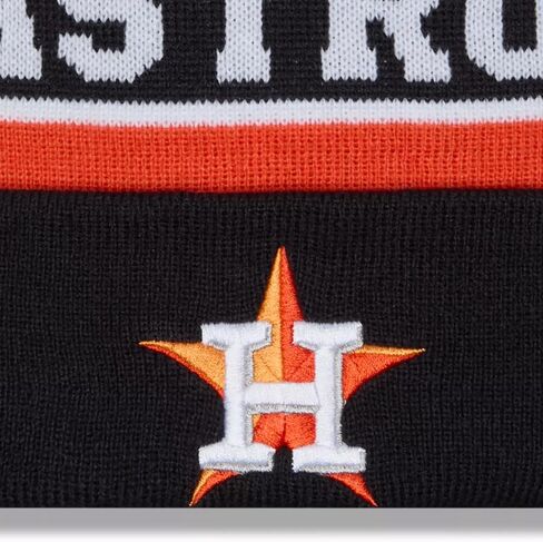New Era Houston Astros Reversible Cuffed Knit Beanie Hat Black Orange in Saudi Arabia