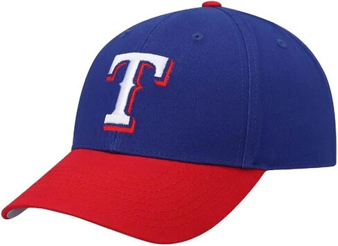 Officially Licensed Texas Youth Kids Baseball Hat Classic MVP Adjustable Embroidered Team Logo Structured Blue/Red Two-Tone Cap in Saudi Arabia