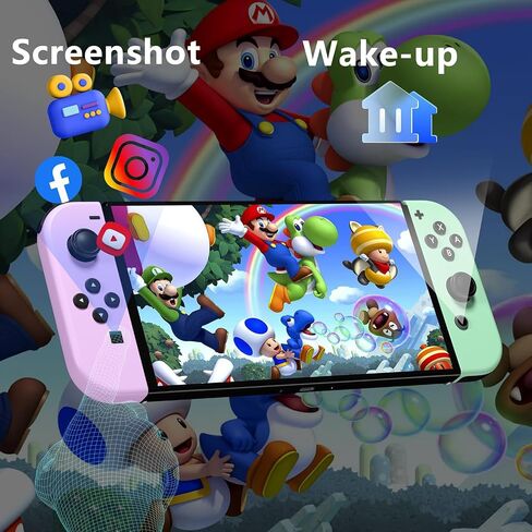 وحدة تحكم مفتاح Cimenntu لوحدة التحكم في مفتاح Nintendo ، إكسسوارات استبدال وحدة التحكم مع الاهتزاز المزدوج/التحكم/الحركة/لقطة الشاشة in Saudi Arabia
