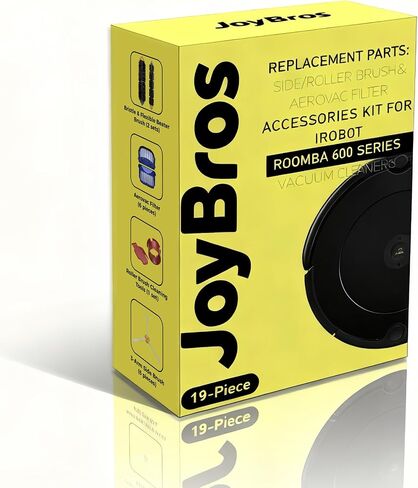 ملحقات قطع غيار JoyBros متوافقة مع iRobot Roomba All 600 Series: 670 671 675 677 690 692 694 650 665 إطارات عجلة تصفية فرشاة الأسطوانة الرئيسية الجانبية in Kuwait