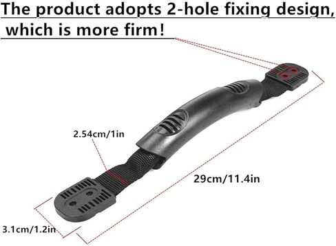 مقابض حمل قوارب الكاياك المطاطية ذات الفتحة المزدوجة مكونة من 4 قطع مع برغي من الفولاذ المقاوم للصدأ in Kuwait