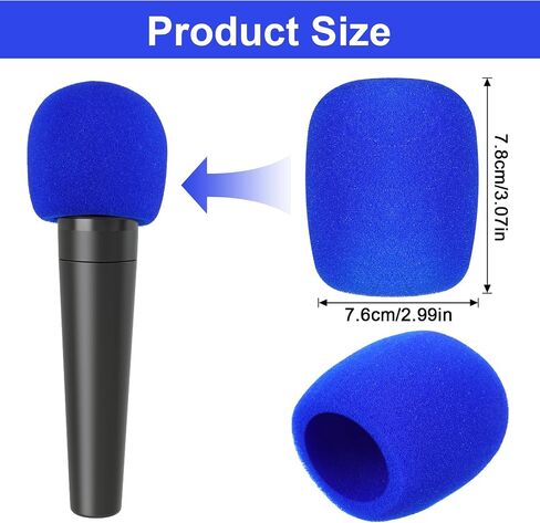 20 Pcs Microphone Cover Foam Thick Handheld Stage Microphone Windscreen Reusable Microphones Cover Colorful Mic Filter for Most Handheld Microphones Karaoke DJ (10 Color) in Saudi Arabia
