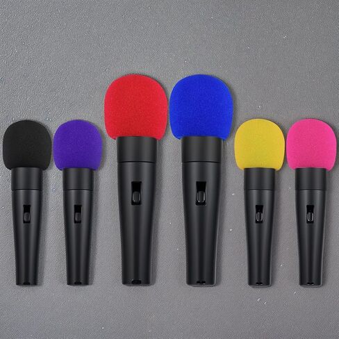 20 Pcs Microphone Cover Foam Thick Handheld Stage Microphone Windscreen Reusable Microphones Cover Colorful Mic Filter for Most Handheld Microphones Karaoke DJ (10 Color) in Saudi Arabia