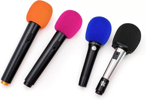20 Pcs Microphone Cover Foam Thick Handheld Stage Microphone Windscreen Reusable Microphones Cover Colorful Mic Filter for Most Handheld Microphones Karaoke DJ (10 Color) in Saudi Arabia