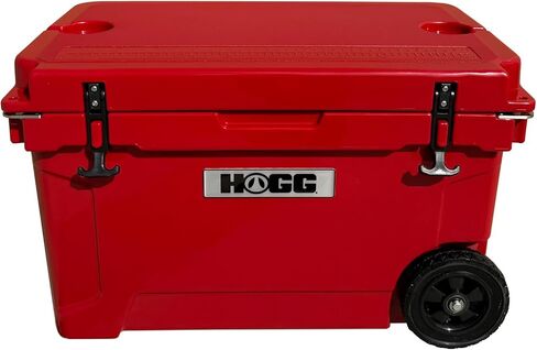 Hogg 65 Qt معزول مبرد مع عجلات ومقابض ، وصدر الثلج المتداول مع عجلات ، ومبردات ذات عجلات ذات عجلات من أجل التخييم ، والمشروبات ، في الهواء الطلق ، 65QT الأزرق in Kuwait