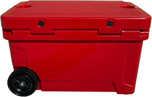 Hogg 65 Qt معزول مبرد مع عجلات ومقابض ، وصدر الثلج المتداول مع عجلات ، ومبردات ذات عجلات ذات عجلات من أجل التخييم ، والمشروبات ، في الهواء الطلق ، 65QT الأزرق in Kuwait