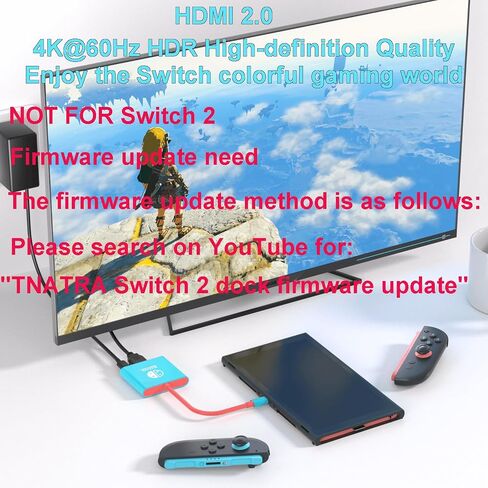 Switch 2 Dock ، محطة Dock TV المحمولة للتبديل/التبديل 2/Steam Deck/Rog Ally/Legion Go ، 3-in-1 Switch 2 Dock مع HDMI 4K@60Hz ، USB 3.0 و 100W شحن PD منفذ PD in Kuwait