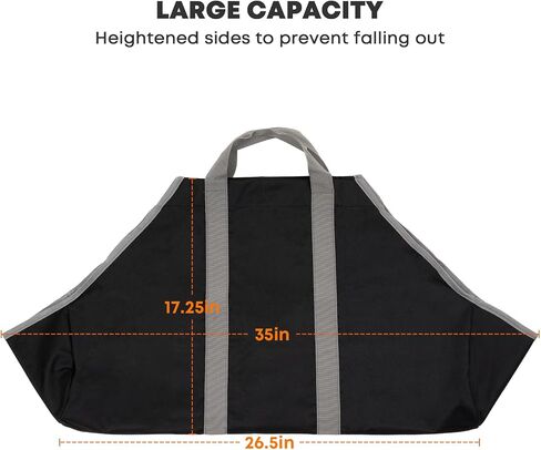 Stanbroil Canvas Firewood Carrier Bag, Durable Firepalce Log Tote with Handles for Wood Fire Stove, Outdoor Camping in Saudi Arabia