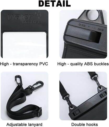 Waterproof Phone Pouch with Lanyard - Waterproof Case for iPhone & Android - Underwater Phone Holder for Swimming, Beach, and Pool - Clear Waterproof Bag for Cell Phones (White) in Kuwait