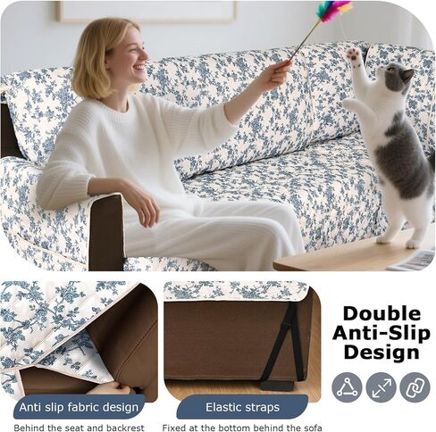 aliecom 100 ٪ الأريكة المقطعية الأريكة المقطعية l شكل l slipcovers الزاوية الزاوية أريكة الأريكة قابلة للغسل الكلب المطبوع حامي الأثاث على شكل U مع الجيب (Boho beige ، xx-large) in Kuwait