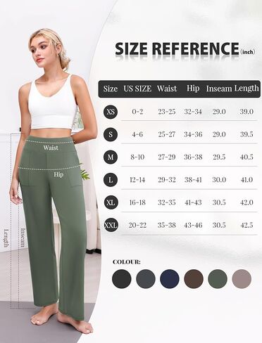 Wide Leg Yoga Pants Women Elastic High Waisted Lounge Pants Loose Causal Comfy Trousers with Pockets in Kuwait