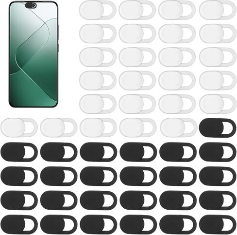 50 Pcs Webcam Cover, Black Practical Laptop Camera Cover Small Portable Phone Camera Covers for Compute Cell Phone PC Accessories to Protect Your Privacy and Security in Saudi Arabia