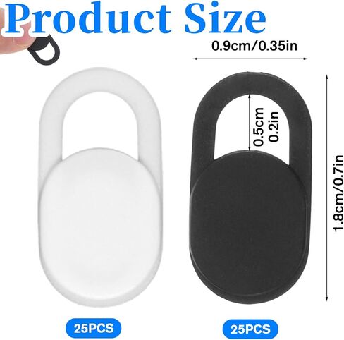 50 Pcs Webcam Cover, Black Practical Laptop Camera Cover Small Portable Phone Camera Covers for Compute Cell Phone PC Accessories to Protect Your Privacy and Security in Saudi Arabia