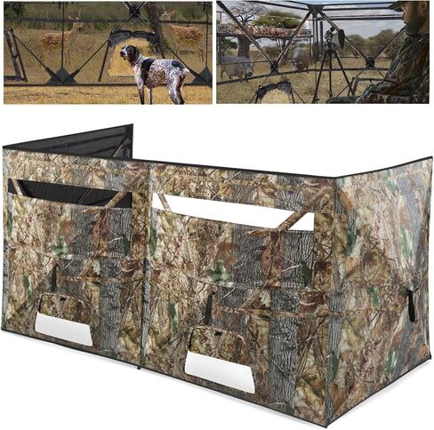 See Through Hunting Blind, 3-Panel Ground Blinds with Carrying Bag, Portable & Silent Pop Up Ground Blinds for Deer Duck Turkey Hunting in Saudi Arabia
