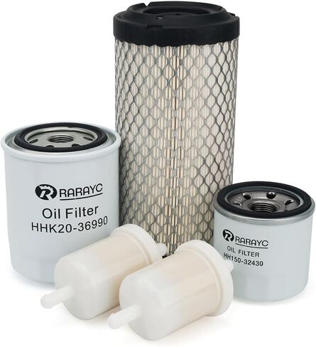 Filter Maintenance Kit K1211-82320 12581-43012 HHK20-36990 Air/Fuel/Oil/Hyd Compatible with Kubota BX22 BX23 BX24 BX25 BX25DLB BX2200 BX2230 BX2350 BX2360 BX2370 Oil Change Kit in Kuwait