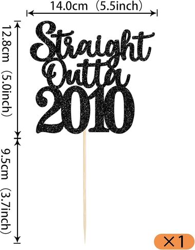 1 حزمة 40 عيد ميلاد الكعكة Topper Glitter Straight Outta 1985 رهيبة منذ عام 1985 كعكة الاختيار 40 ديكورات كب كيك رائعة لعيد ميلاد الذكرى الأربعين لحفلات حفلات الحفلات الفضية in Saudi Arabia