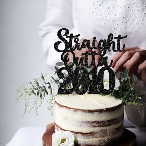 1 حزمة 40 عيد ميلاد الكعكة Topper Glitter Straight Outta 1985 رهيبة منذ عام 1985 كعكة الاختيار 40 ديكورات كب كيك رائعة لعيد ميلاد الذكرى الأربعين لحفلات حفلات الحفلات الفضية in Saudi Arabia