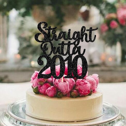 1 حزمة 40 عيد ميلاد الكعكة Topper Glitter Straight Outta 1985 رهيبة منذ عام 1985 كعكة الاختيار 40 ديكورات كب كيك رائعة لعيد ميلاد الذكرى الأربعين لحفلات حفلات الحفلات الفضية in Saudi Arabia