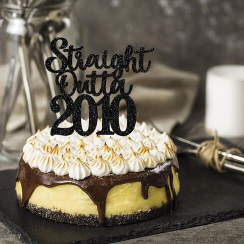 1 حزمة 40 عيد ميلاد الكعكة Topper Glitter Straight Outta 1985 رهيبة منذ عام 1985 كعكة الاختيار 40 ديكورات كب كيك رائعة لعيد ميلاد الذكرى الأربعين لحفلات حفلات الحفلات الفضية in Saudi Arabia