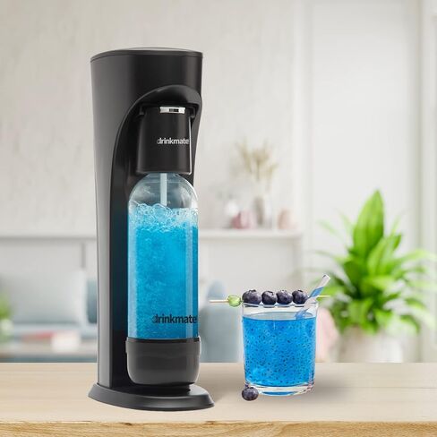 Drinkmate OmniFizz Sparkling Water and Soda Maker, Carbonates Any Drink, Special Bundle - Includes 60L CO2 Cylinder, Two Carbonation Bottles, and Fizz Infuser (Classic White) in Kuwait
