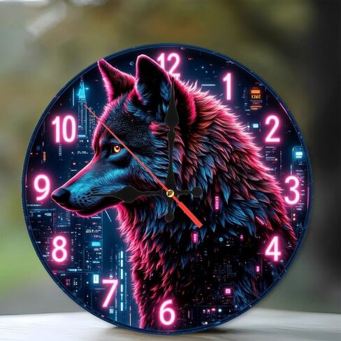 Van Gogh Starry Night Wall Clock Art Decor 10-Inch Wooden Wall Clock, Silent Movement, Battery Operated (AA Batteries Not Included), Artistic Home Decor, Perfect for Home Accents in Saudi Arabia