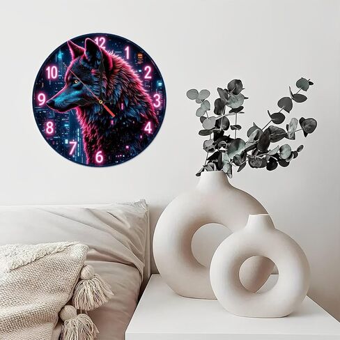 Van Gogh Starry Night Wall Clock Art Decor 10-Inch Wooden Wall Clock, Silent Movement, Battery Operated (AA Batteries Not Included), Artistic Home Decor, Perfect for Home Accents in Saudi Arabia