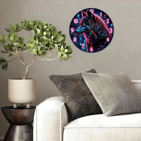 Van Gogh Starry Night Wall Clock Art Decor 10-Inch Wooden Wall Clock, Silent Movement, Battery Operated (AA Batteries Not Included), Artistic Home Decor, Perfect for Home Accents in Saudi Arabia