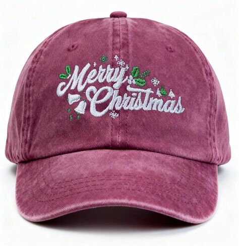 Merry Christmas Baseball Cap Xmas Hat for Men Women, Cotton Embroidered Funny Santa Hat in Saudi Arabia