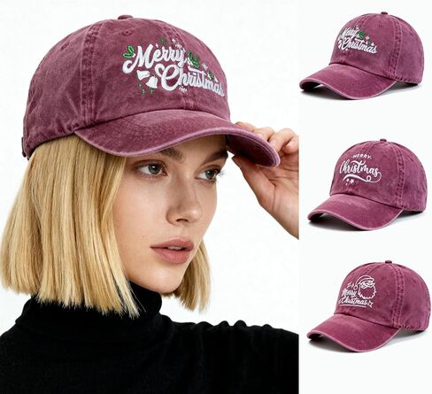 Merry Christmas Baseball Cap Xmas Hat for Men Women, Cotton Embroidered Funny Santa Hat in Saudi Arabia