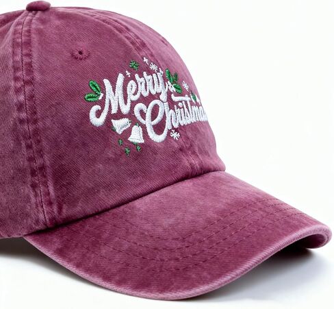 Merry Christmas Baseball Cap Xmas Hat for Men Women, Cotton Embroidered Funny Santa Hat in Saudi Arabia
