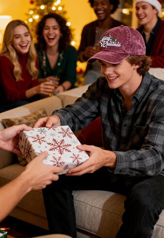Merry Christmas Baseball Cap Xmas Hat for Men Women, Cotton Embroidered Funny Santa Hat in Saudi Arabia