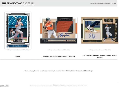 2025 Panini Three and Two Baseball Hobby Trading Card Box (1 Slabbed Autograph Per Box) in Saudi Arabia