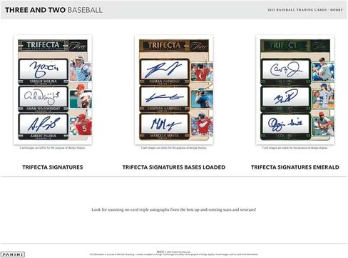 2025 Panini Three and Two Baseball Hobby Trading Card Box (1 Slabbed Autograph Per Box) in Saudi Arabia