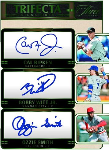 2025 Panini Three and Two Baseball Hobby Trading Card Box (1 Slabbed Autograph Per Box) in Saudi Arabia