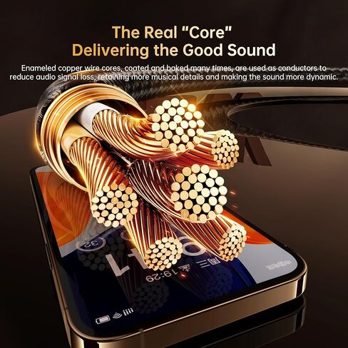 USB C Female to 3.5mm Male Audio Cable Cord Analog Cable Type-C Converter Headphone Jack Adapter Compatible with MP3 Players, CD Players, Laptops, Tablets, Smartphone(No DAC) in Kuwait