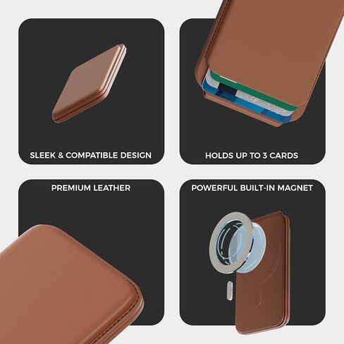 Bix for Magsafe Wallet Men - محفظة مغناطيسية لأجهزة iPhone - محافظ الهواتف المغناطيسية - محافظ iPhone Magsafe - متوافقة مع Mag Safe Stand - لحامل بطاقة Magsafe - حامل بطاقة المغناطيسية للهاتف المحمول in Saudi Arabia