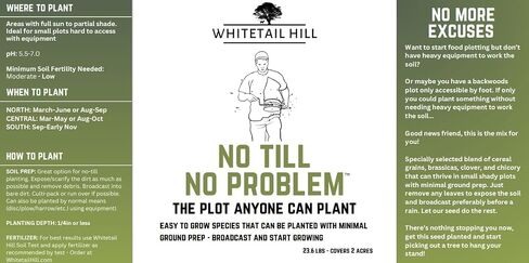 No Plow No Problem Food Plot Seed Mix for Deer, Easy to Grow, Minimal Ground Prep, No-Till Planting, Broadcast and Start Growing in Saudi Arabia