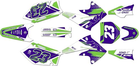 Graphics Kit for Kawasaki KX250F (2004-2005) Evader Series Gray 9 Mil-Dirt Pit Bike Motorcycle Stickers,Dirtbike Racing Decal Automotive Motocross Accessories no Plastics in Saudi Arabia